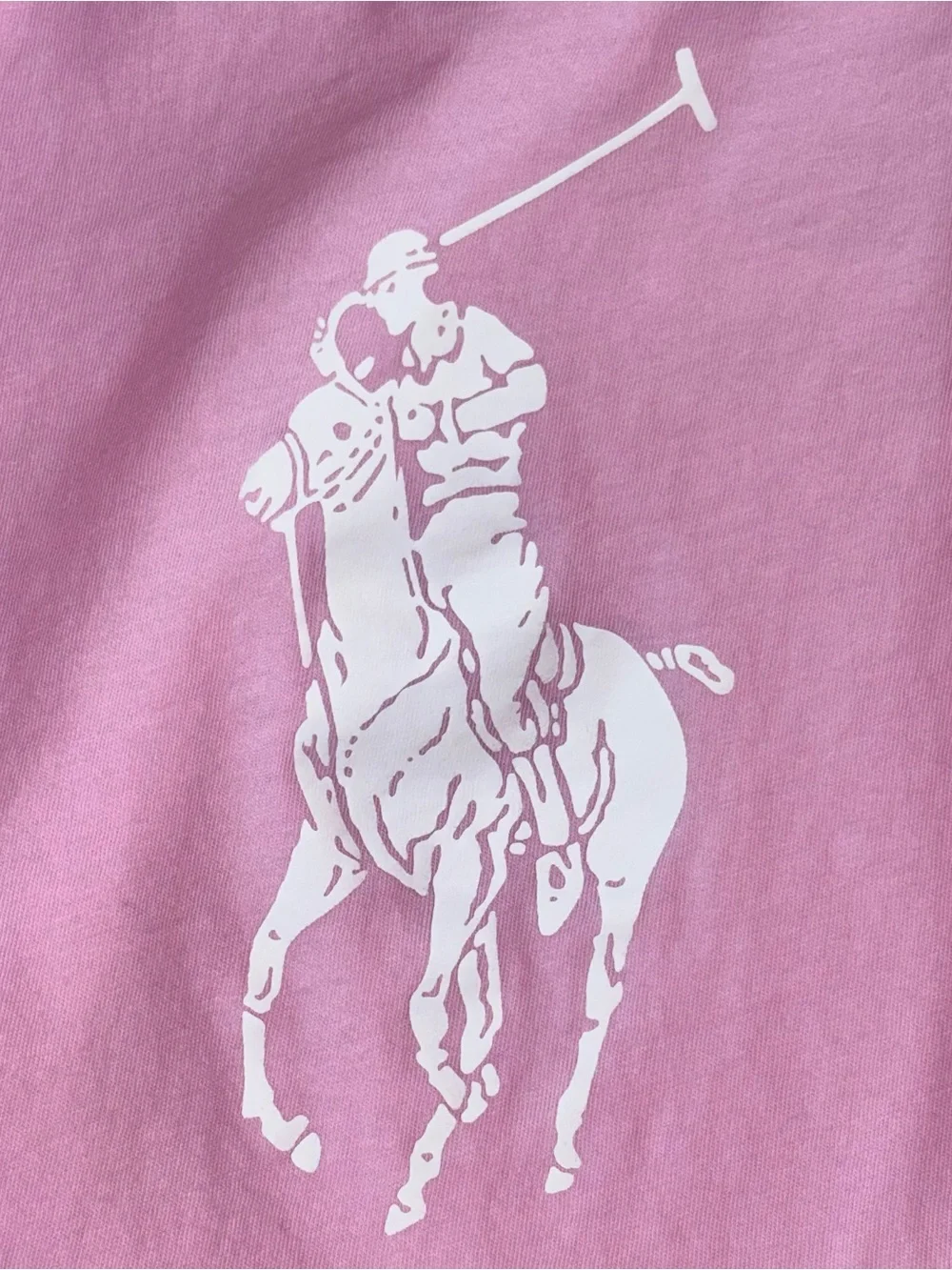 Ralph Lauren Pink Long-Sleeve Polo Logo Tee girls age 12 - 14 cotton